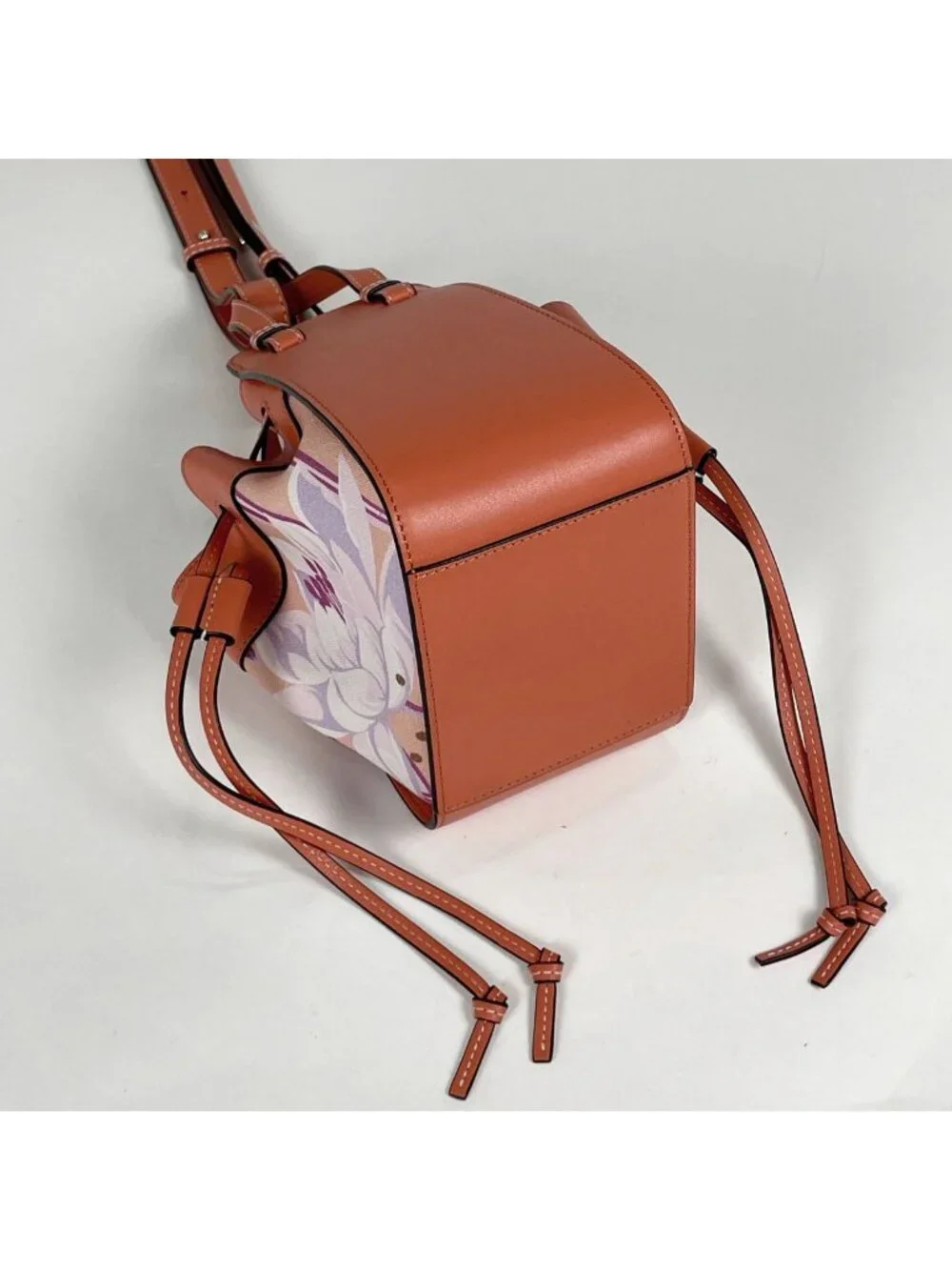 Loewe Handbag Paula's Ibiza Hammock Mini Floral Leather Salmon Pink
